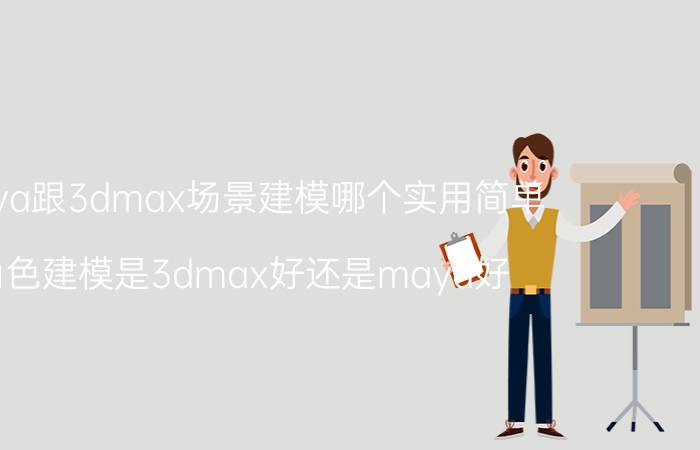 maya跟3dmax场景建模哪个实用简单 角色建模是3dmax好还是maya好？